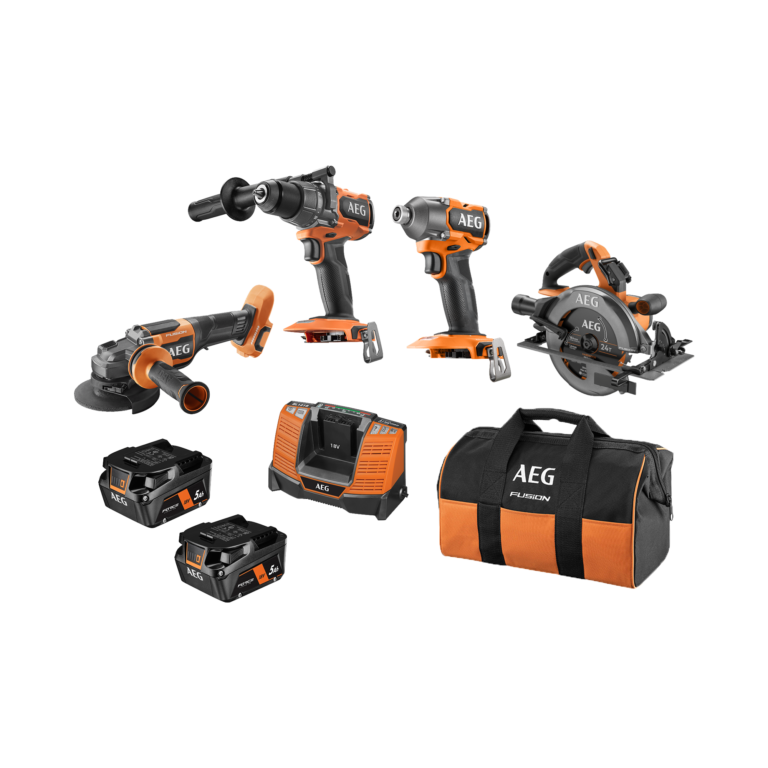 AEG tools Australia: 18V FUSION four-piece combo kit with FORCE batteries