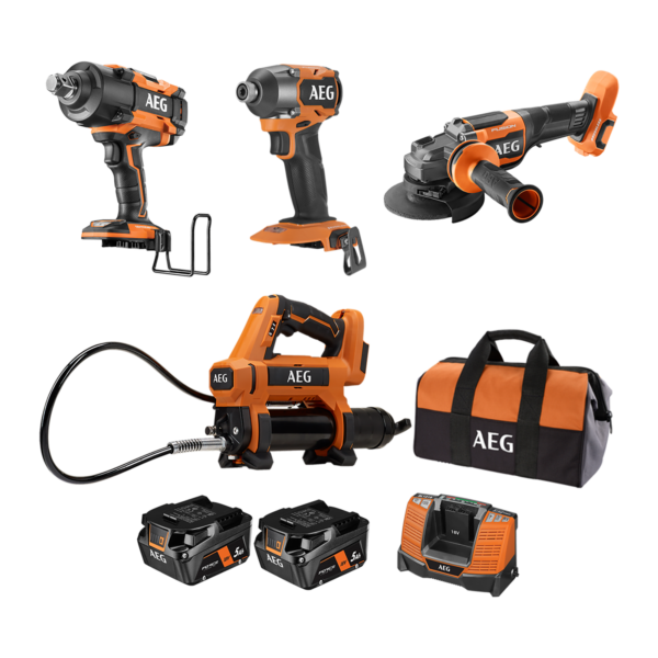 18V FUSION/BRUSHLESS 4-PIECE HEAVY MACHINERY 5.0AH KIT