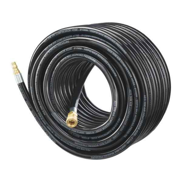 30m Braided Air Hose with Brass Fittings